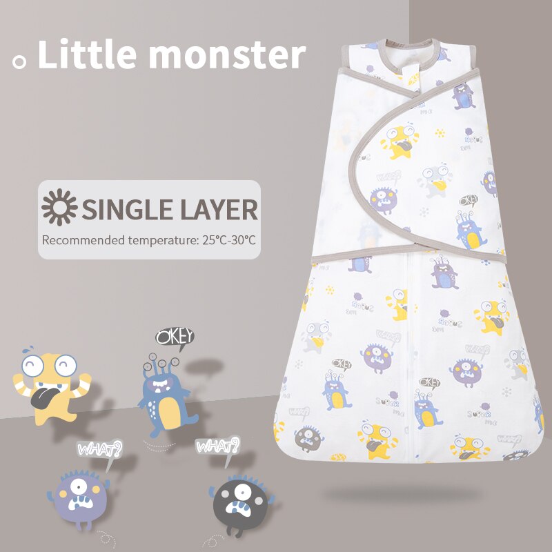 Baby Swaddle Surrender Style Newborn Sleeping Bag Cotton Gro-Bag Newborn Blanket Wrap Envelope Cocoon 0-12 Months