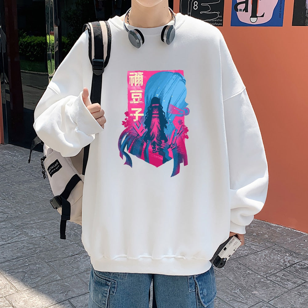 2022 Demon Slayer Japan Anime Men Hoody Autumn New Fashion Sweatshirt Harajuku Fleece Pullovers Personality Crewneck Men Hoodies