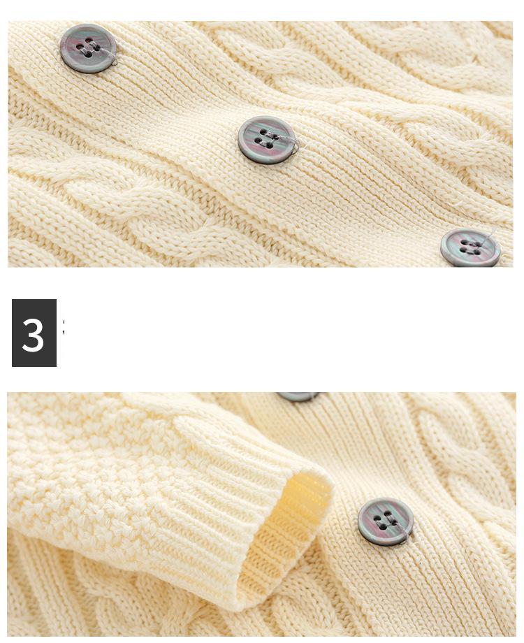 2022 Autumn- Winter Handsome clothing for Boys girls Kids 3 Colors Long Sleeve Knitting rompers Clothes For Newborn baby coats