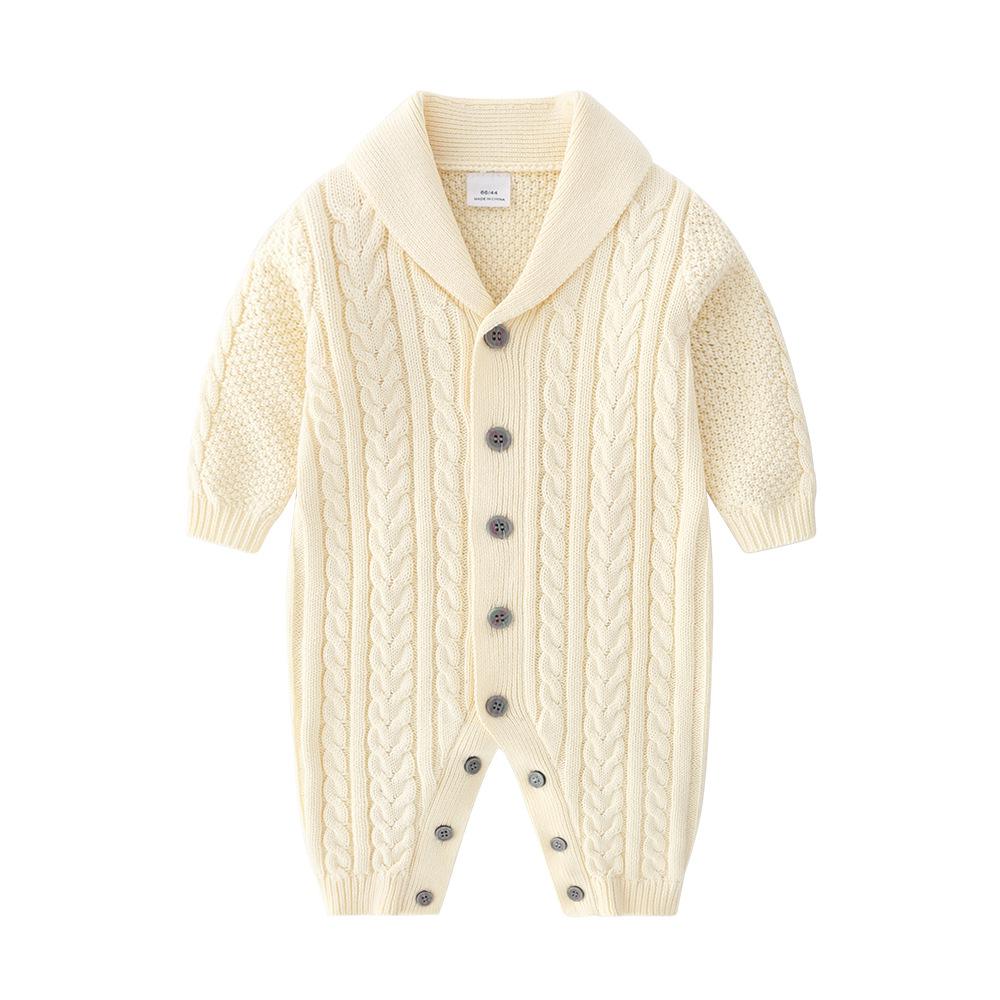 2022 Autumn- Winter Handsome clothing for Boys girls Kids 3 Colors Long Sleeve Knitting rompers Clothes For Newborn baby coats