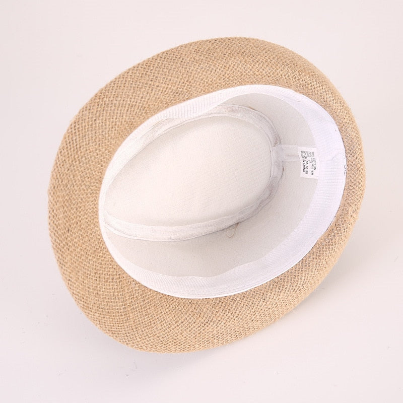 Baby Straw Hat Spring Summer Elegant Jazz Cap Sunvisor Beach Hats Kids Outdoor Caps for Boys Girls 1-3 Years Old