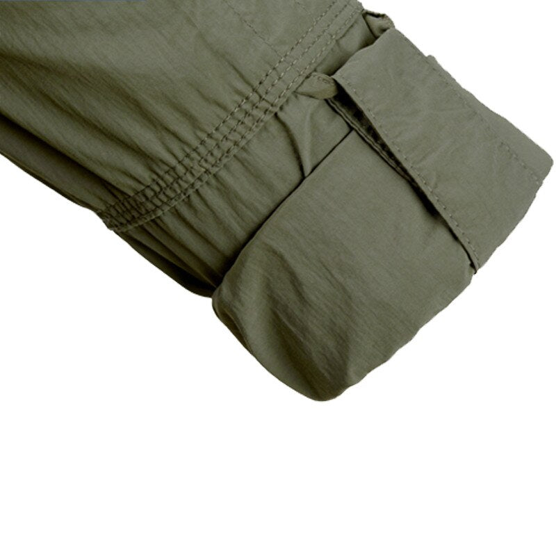 MEGE Brand Clothing, Summer Men Long Sleeve Shirt, Breathable Quick Dry Cargo Shirt, Camisa Social Masculina, Men's Dress Shirts