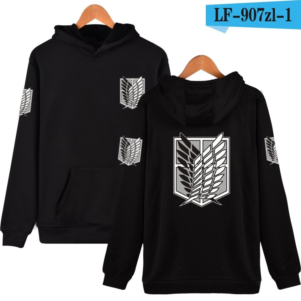 attack on titan hoodie costume hood Men's Sweatshirts big size hoddie for men women/male Sportswear cosplay