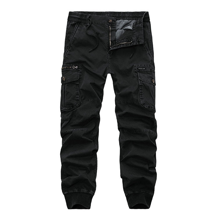2022 Cotton Cargo Pants Men Ankle Banded Casual Slim Jogger Pants Men Pantalon Hombre