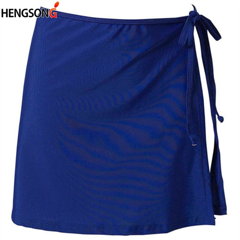 Female Skirts High Waist Girls A-line Mini Tennis Skirt Yoga Running Skirt Lace-up Bandage Sports Skirts Tracksuit Woman