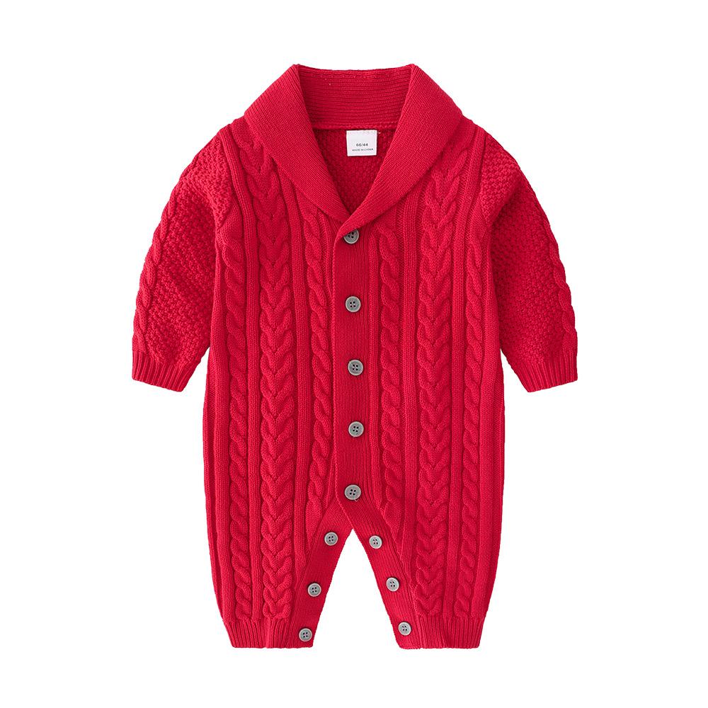 2022 Autumn- Winter Handsome clothing for Boys girls Kids 3 Colors Long Sleeve Knitting rompers Clothes For Newborn baby coats
