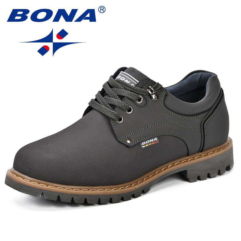 BONA Fashion Men Casual Shoes New Autumnmen Flats Cow Split Male Oxfords Men Leather Shoes Zapatillas Hombre Free Shipping