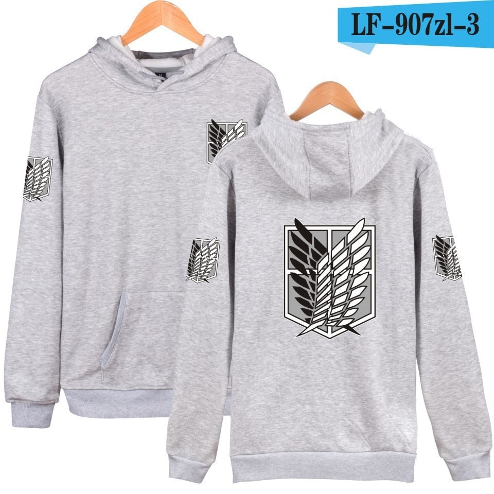 attack on titan hoodie costume hood Men's Sweatshirts big size hoddie for men women/male Sportswear cosplay
