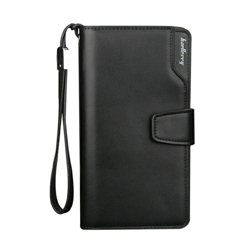 Baellerry Luxury Brand Men's Wallets Men Long Purse Wallet Male Clutch PU Leather Zippers Wallet Men Business Wallet Coin Purse