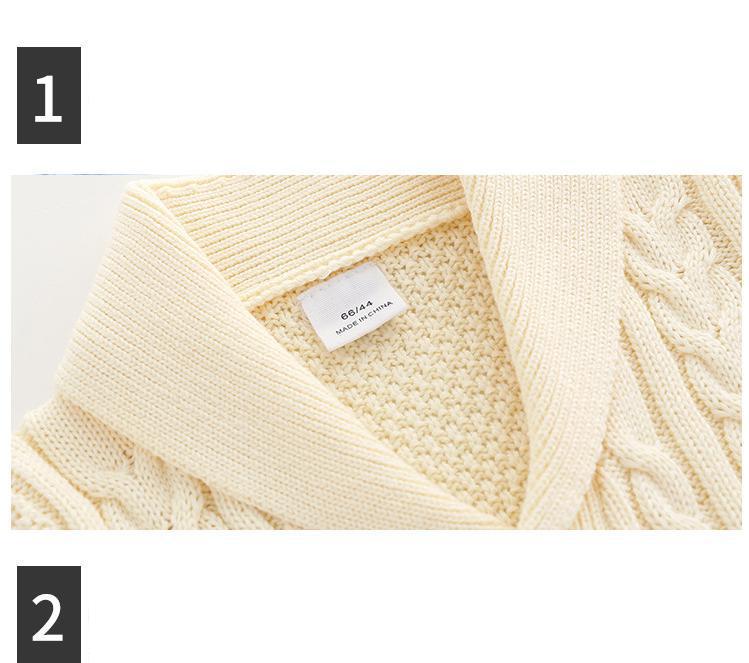 2022 Autumn- Winter Handsome clothing for Boys girls Kids 3 Colors Long Sleeve Knitting rompers Clothes For Newborn baby coats