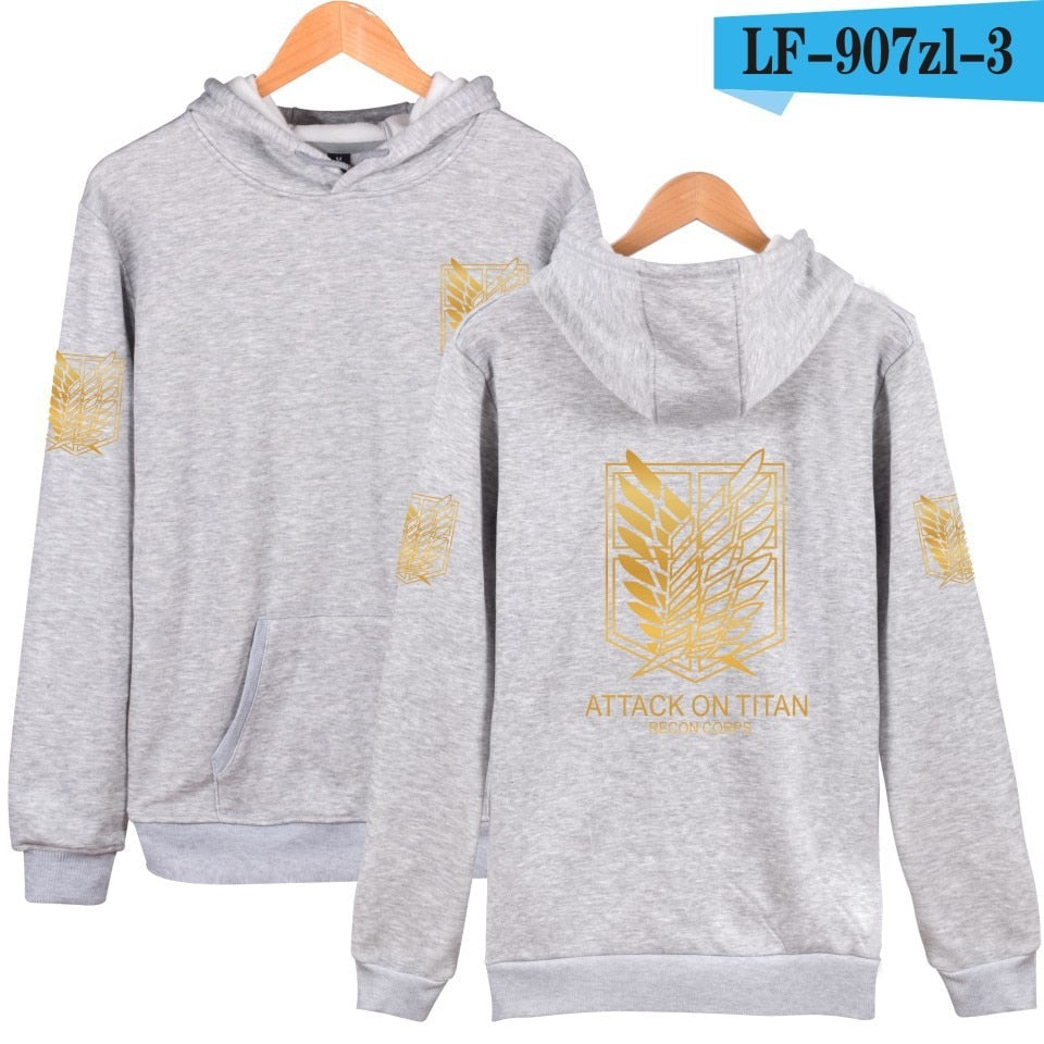 attack on titan hoodie costume hood Men's Sweatshirts big size hoddie for men women/male Sportswear cosplay