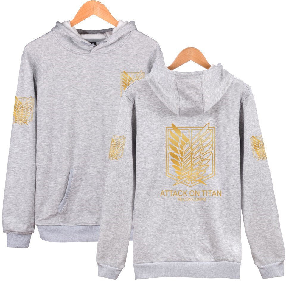 attack on titan hoodie costume hood Men's Sweatshirts big size hoddie for men women/male Sportswear cosplay