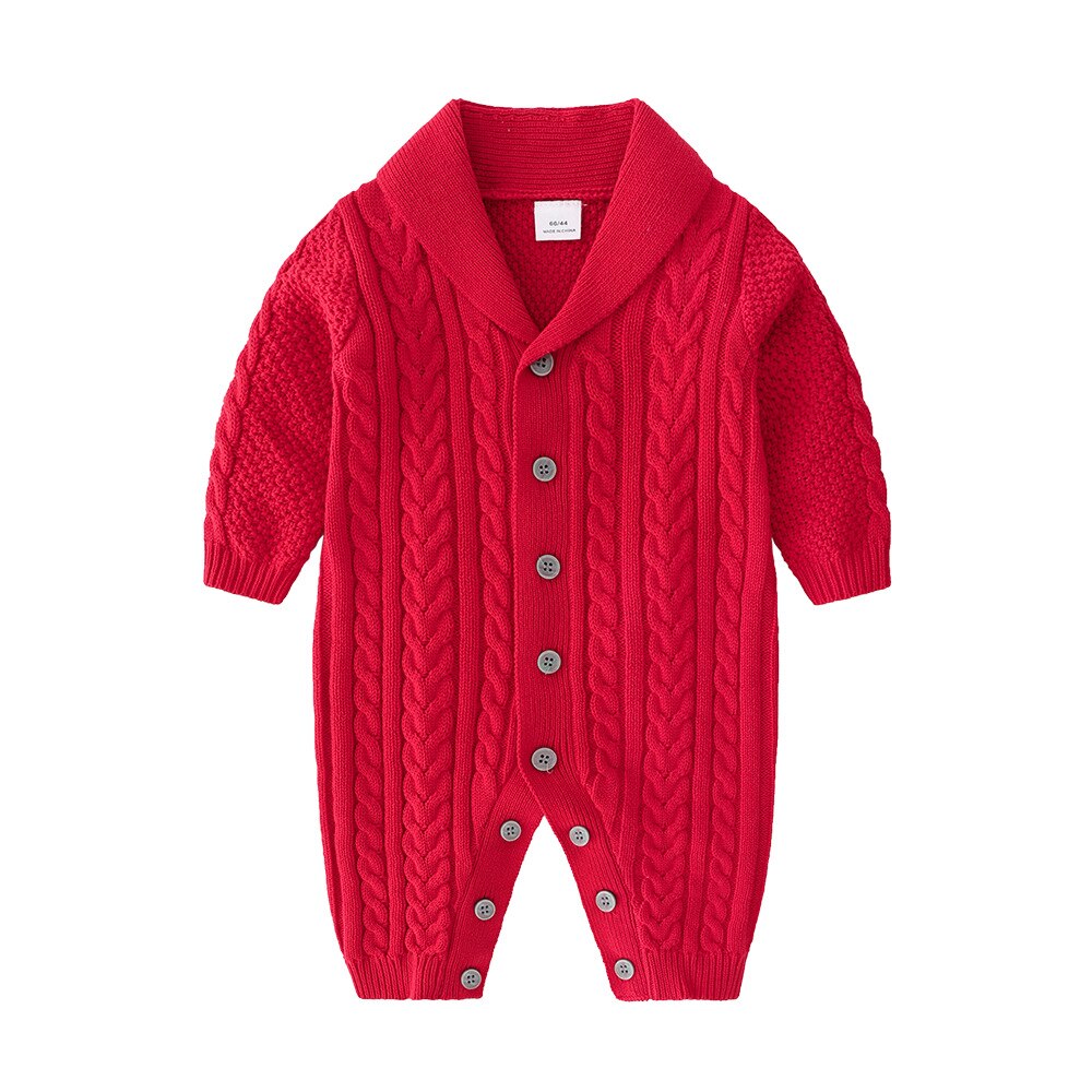 2022 Autumn- Winter Handsome clothing for Boys girls Kids 3 Colors Long Sleeve Knitting rompers Clothes For Newborn baby coats