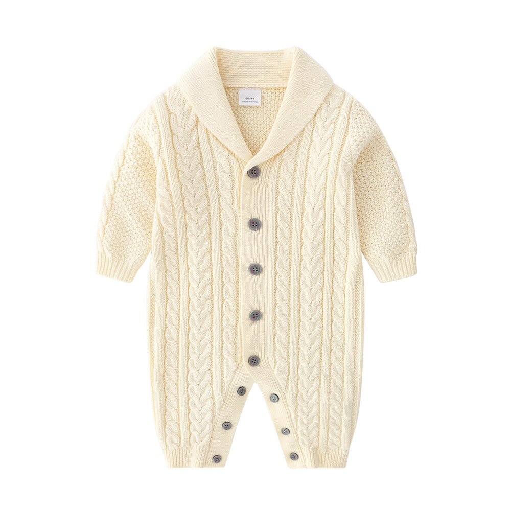 2022 Autumn- Winter Handsome clothing for Boys girls Kids 3 Colors Long Sleeve Knitting rompers Clothes For Newborn baby coats