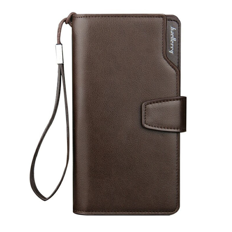 Baellerry Luxury Brand Men's Wallets Men Long Purse Wallet Male Clutch PU Leather Zippers Wallet Men Business Wallet Coin Purse