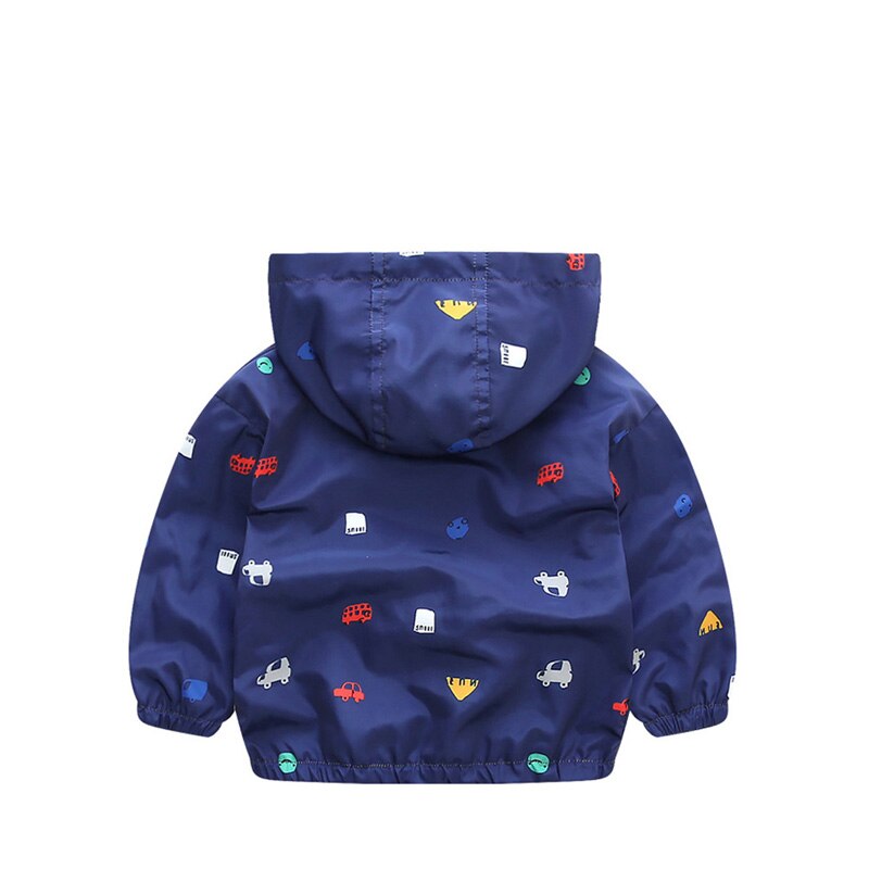 New Summer & Autumn Children Jackets Casual Hooded Kids outerwear/coats 1-7T Blue And Whith Style Jackets For Boys CQ03