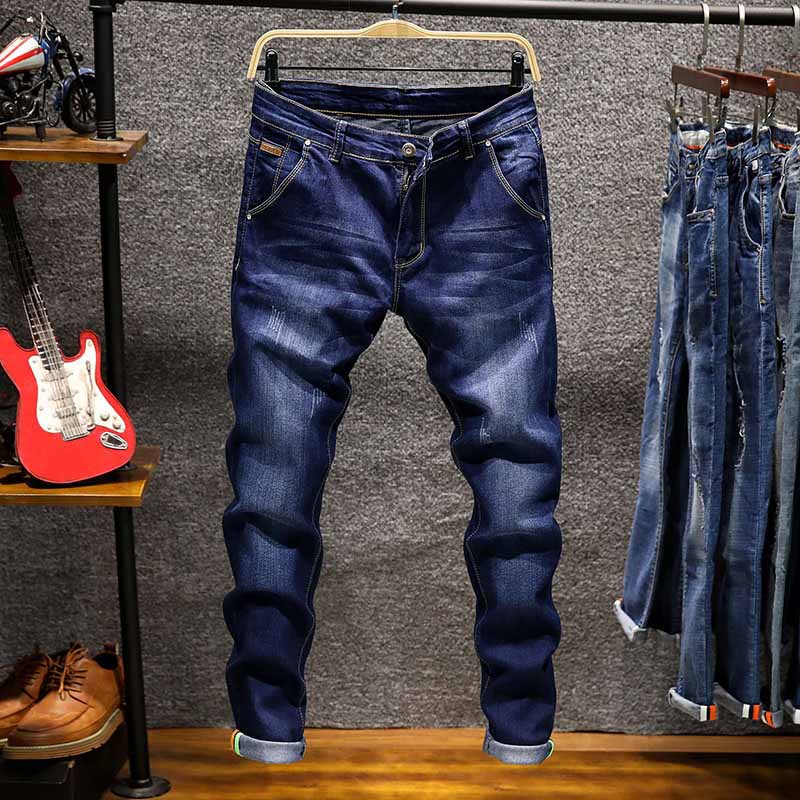 6 Colors 2022 New Men's Skinny White Jeans Fashion Elastic Slim Pants Jean Male Brand Trousers Black Blue Green Gray