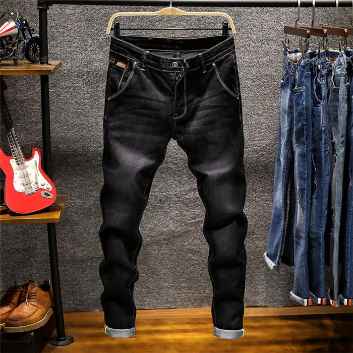 6 Colors 2022 New Men's Skinny White Jeans Fashion Elastic Slim Pants Jean Male Brand Trousers Black Blue Green Gray