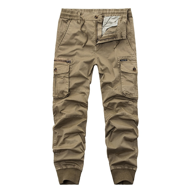 2022 Mens Camouflage Tactical Cargo Pants Men Joggers Boost Military Casual Cotton Pants Hip Hop Ribbon Male army Trousers 38