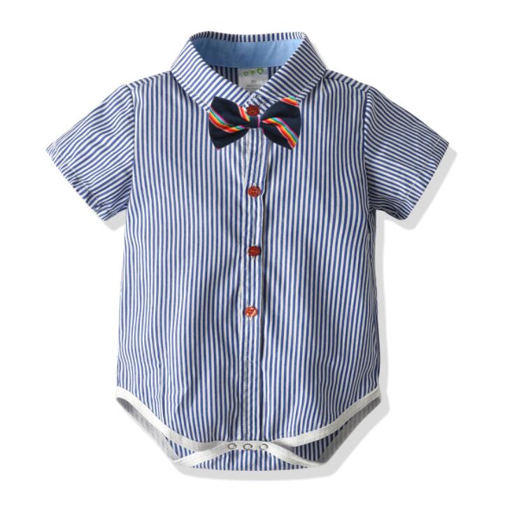 2022 Orangemom Gentleman Boys Baby Clothing Plaid Bodysuit Baby Boy Jumpsuit 1-3 Years Infant Costume For Birthday Party Cool
