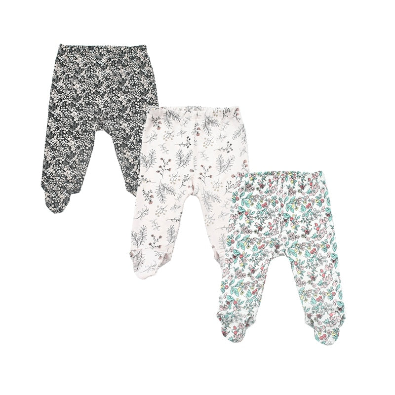 3pieces/Lot Trousers 0-18 Months Newborn Baby Pants Spring Autumn Babies Boy Footied Infant Girls Unisex Cute Twins Clothing