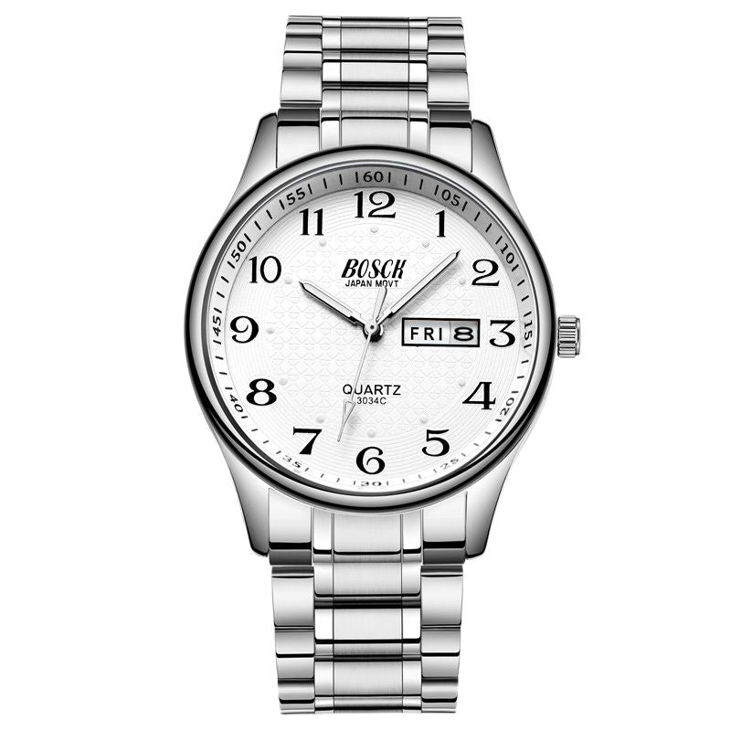 2022 Watches Men Business Waterproof Date Week Quartz Men's Watches Fashion Stainless Steel Watches For Men Relogio Masculino