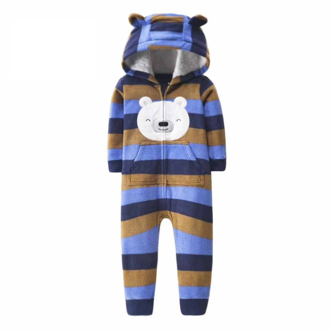 Orangemom Spring Fleece Baby Rompers Coats For Infant Clothes Hooded With Ear Lovely Camo Jumpsuits For Baby Boys Clothing Home