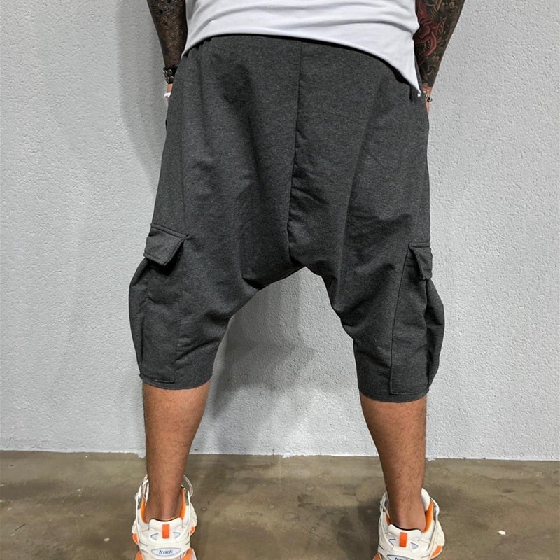 Hip Hop Streetwear Men Shorts Sweatpants Cotton Shorts Fitness Men Jogger Sweatpants Fashion Men Casual Cargo Pant Trousers Male
