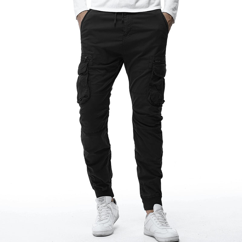 2022 Mens Camouflage Tactical Cargo Pants Men Joggers Boost Military Casual Cotton Pants Hip Hop Ribbon Male army Trousers 38