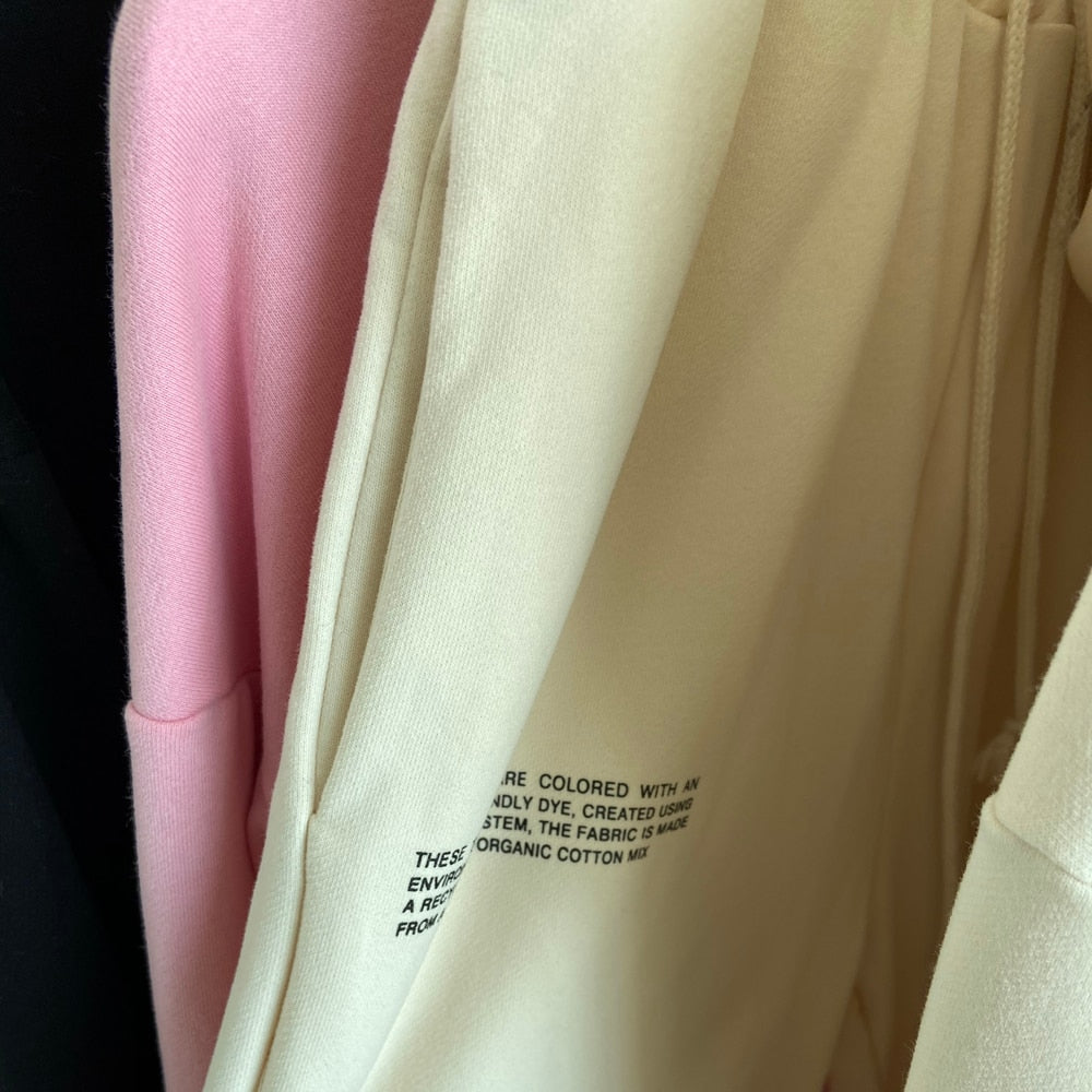 Solid Cotton Hooded Sweatshirts Hoodies Track Pants Joggers Women Tracksuits Two Piece Sets Sweatpants Sweatsuits Spring Female