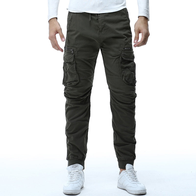2022 Mens Camouflage Tactical Cargo Pants Men Joggers Boost Military Casual Cotton Pants Hip Hop Ribbon Male army Trousers 38