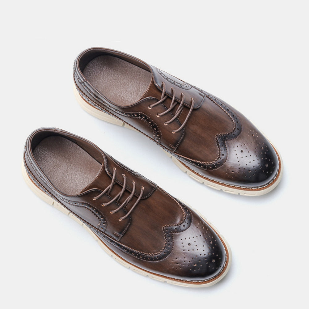 Brogue Men Casual Shoes Fashion Comfortable Shoes 2022 Brand Men shoes #527