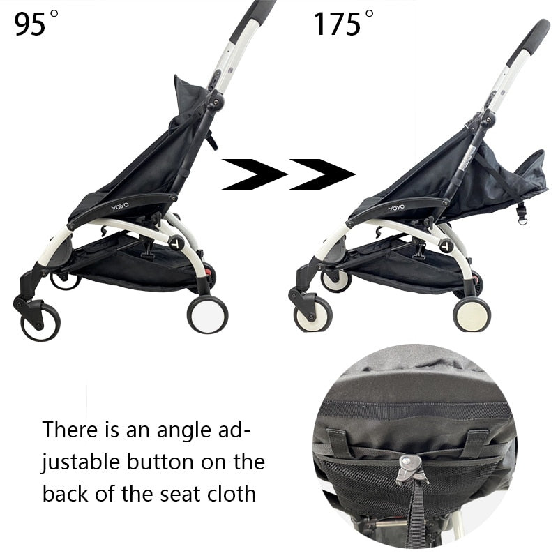 Baby Stroller Cushion Seat For Babyzen Yoyo Yoyo2 Stroller 175 Degrees Cloth Linen Original Material Baby Stroller Accessories