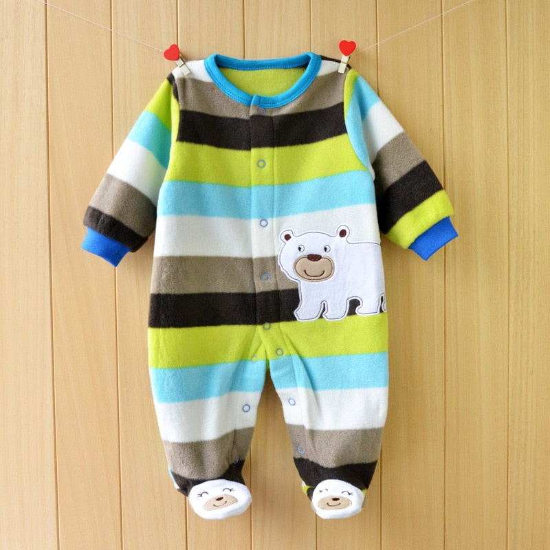3M-12M Infant Footies Newborn Baby Boys Girls Winter Clothes Colorful 100% Cotton Character Clothing Unisex Autumn Jumpsuits