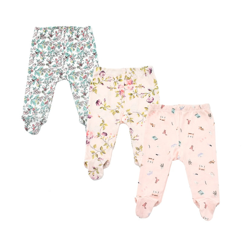 3pieces/Lot Trousers 0-18 Months Newborn Baby Pants Spring Autumn Babies Boy Footied Infant Girls Unisex Cute Twins Clothing