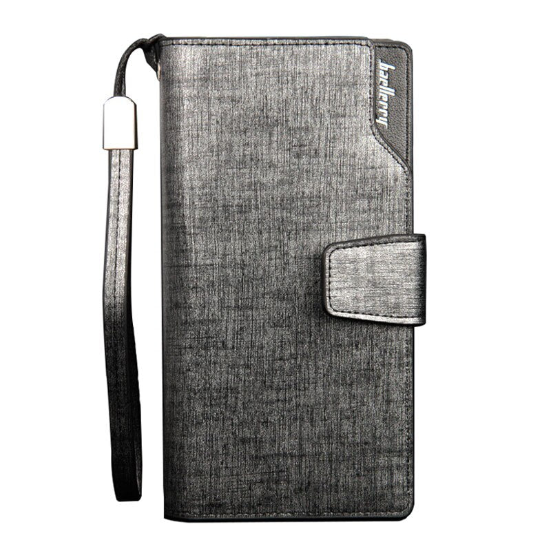 Baellerry Luxury Brand Men's Wallets Men Long Purse Wallet Male Clutch PU Leather Zippers Wallet Men Business Wallet Coin Purse