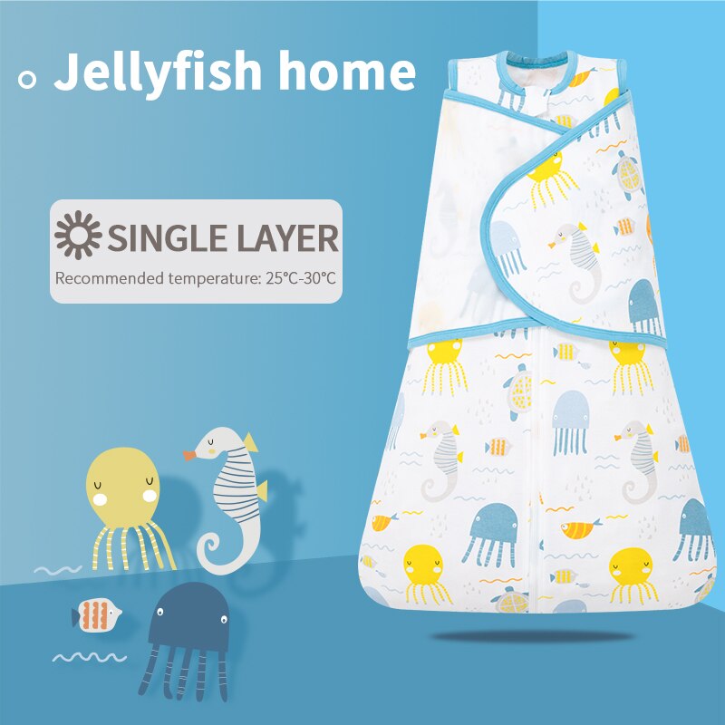 Baby Swaddle Surrender Style Newborn Sleeping Bag Cotton Gro-Bag Newborn Blanket Wrap Envelope Cocoon 0-12 Months