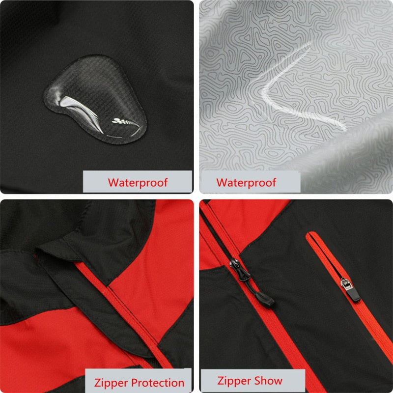 ARSUXEO Men Women Cycling Vest Windproof Waterproof Running Vest MTB Bike Bicycle Reflective Clothing Sleeveless Cycling Jacket