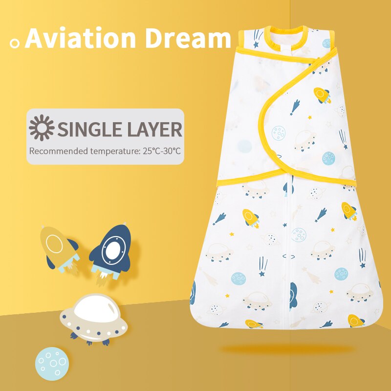 Baby Swaddle Surrender Style Newborn Sleeping Bag Cotton Gro-Bag Newborn Blanket Wrap Envelope Cocoon 0-12 Months