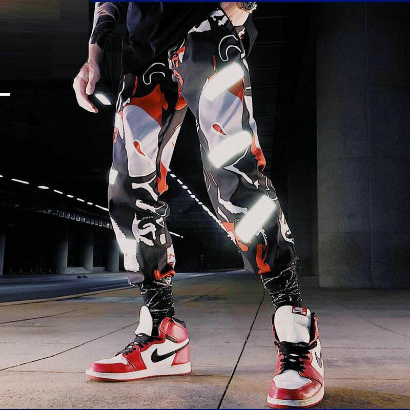 Block Pocket Patchwork Cargo Joggers Men 2022 New Streetwear Hip Hop Letter Print Harem Pants Mens Casual Trousers Sweatpants