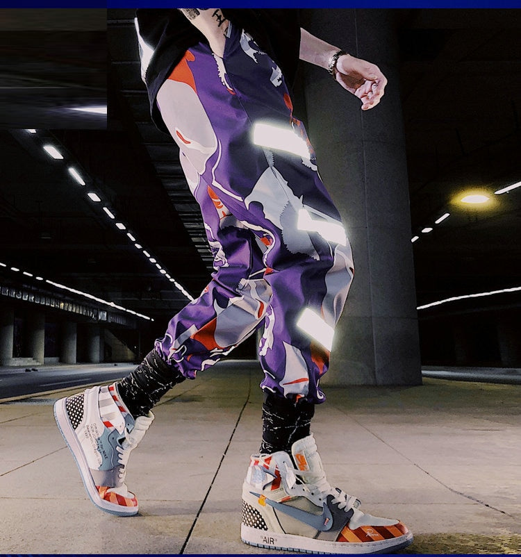 Block Pocket Patchwork Cargo Joggers Men 2022 New Streetwear Hip Hop Letter Print Harem Pants Mens Casual Trousers Sweatpants