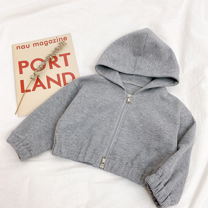 Autumn Girls Baby Fashion Clothing Sets Kids Sports Suits Split Flared Pants Hooded Jacket 3Pcs Outfits Winter Princess Knitwear