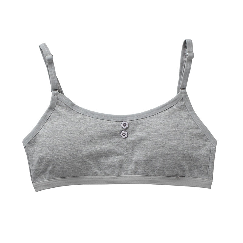 8-16 Years Cotton Girls Training Bra Adolescente Girl's Sport Bras Teen Girl Underwear Push Up Teens Bras With Chest Pad KF027