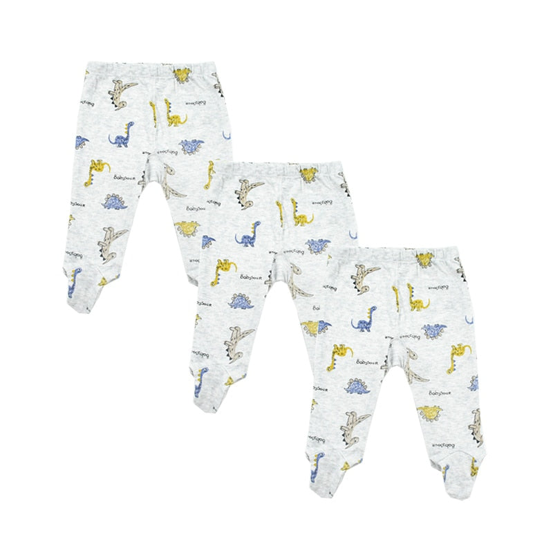 3pieces/Lot Trousers 0-18 Months Newborn Baby Pants Spring Autumn Babies Boy Footied Infant Girls Unisex Cute Twins Clothing