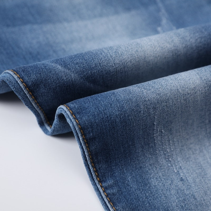 7 Color Men Stretch Skinny Jeans Fashion Casual Slim Fit Denim Trousers Male Gray Black Khaki White Pants Brand