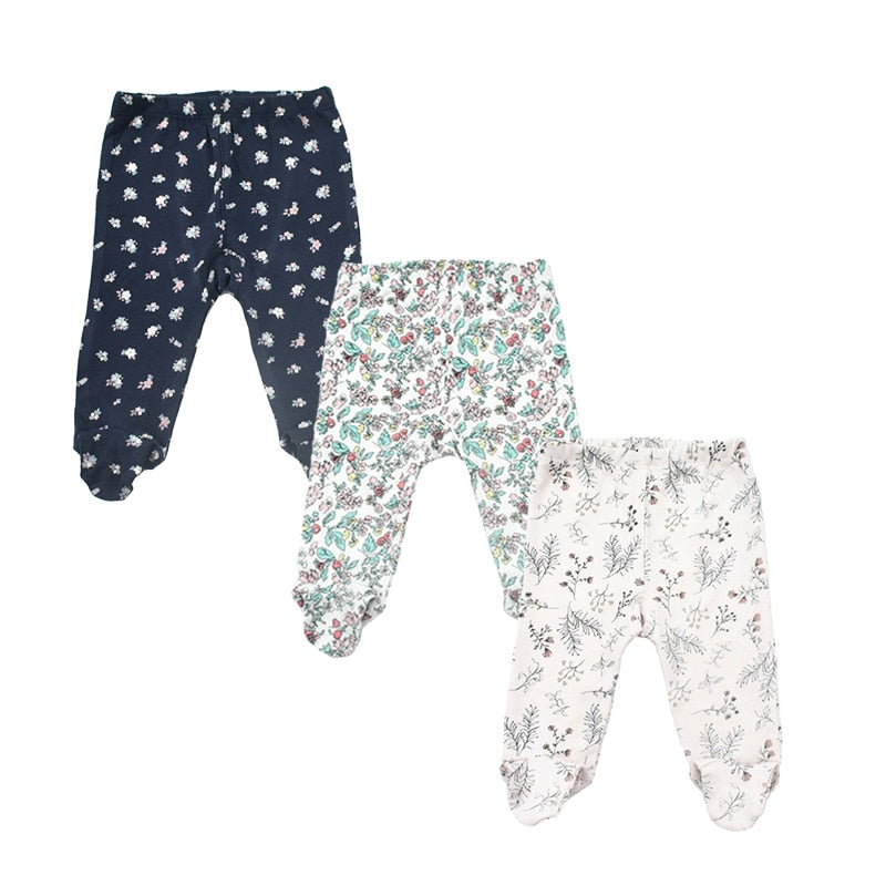 3pieces/Lot Trousers 0-18 Months Newborn Baby Pants Spring Autumn Babies Boy Footied Infant Girls Unisex Cute Twins Clothing