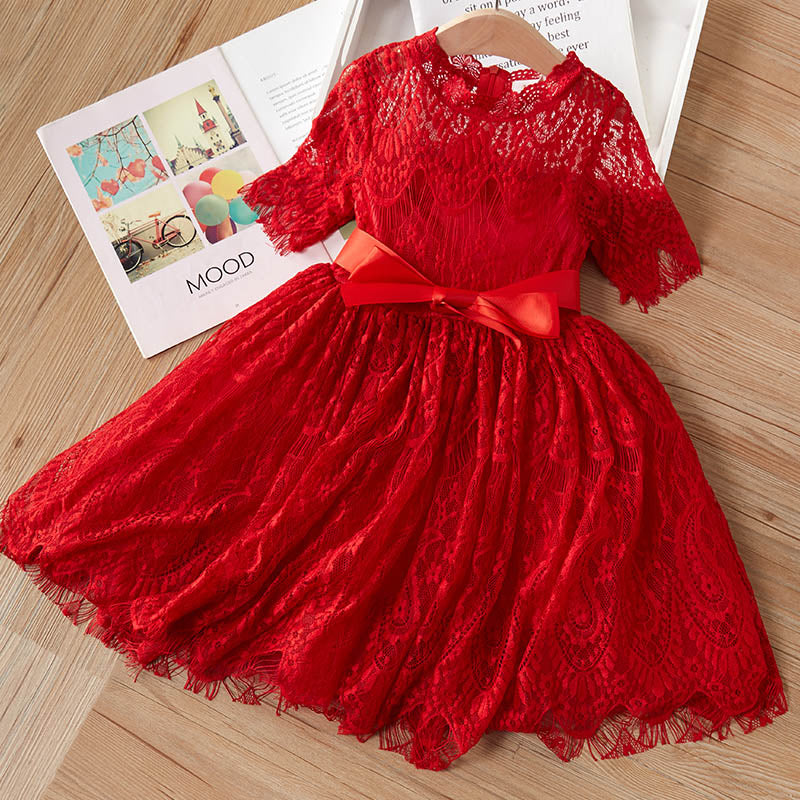 Bear Leader Girls Dress 2022 New Summer Brand Girls Clothes Lace And Ball Design Kids Princess Dress Party Dress For 3-7 Years
