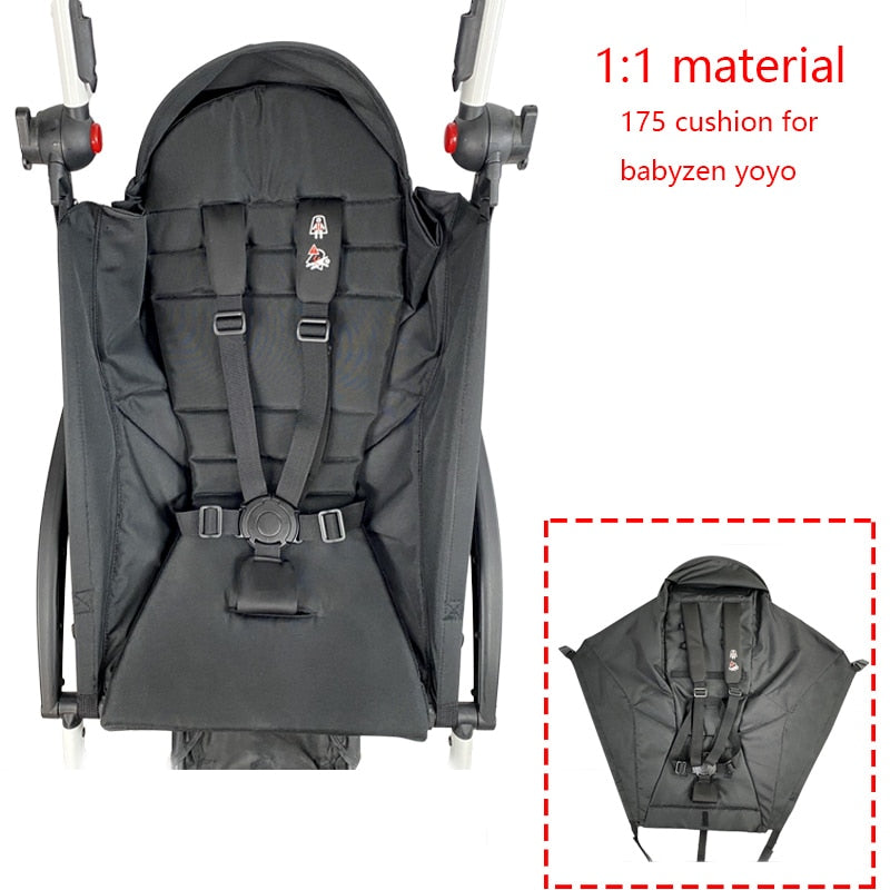 Baby Stroller Cushion Seat For Babyzen Yoyo Yoyo2 Stroller 175 Degrees Cloth Linen Original Material Baby Stroller Accessories