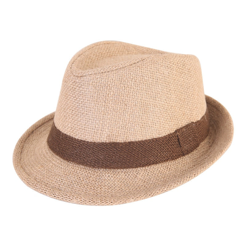 Baby Straw Hat Spring Summer Elegant Jazz Cap Sunvisor Beach Hats Kids Outdoor Caps for Boys Girls 1-3 Years Old