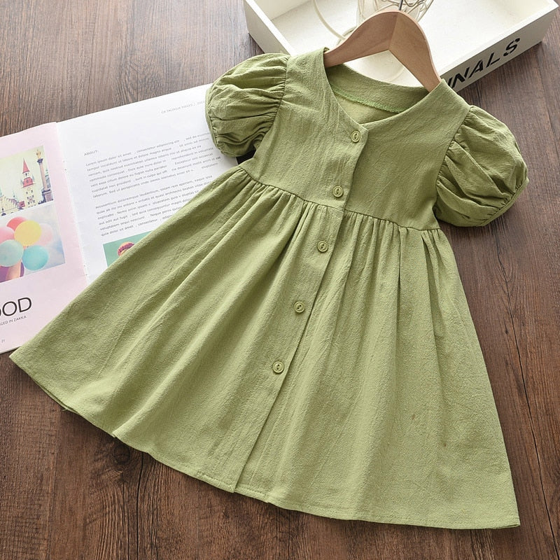 Bear Leader Girls Dress 2022 New Summer Brand Girls Clothes Lace And Ball Design Kids Princess Dress Party Dress For 3-7 Years